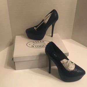 Steve Madden Snakeskin Pumps Blue